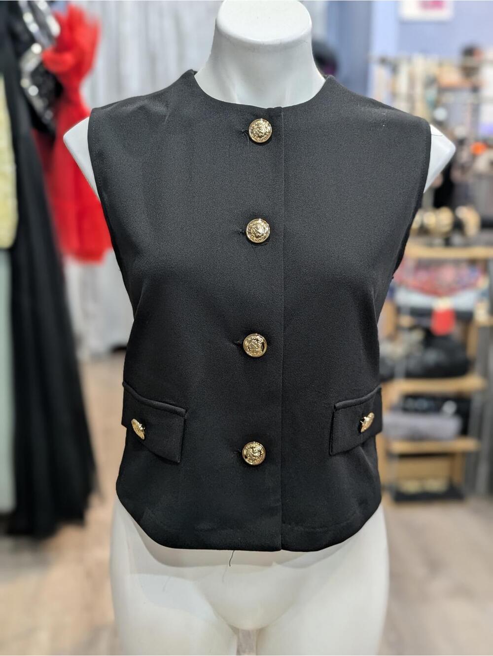 Black Sleeveless Vest